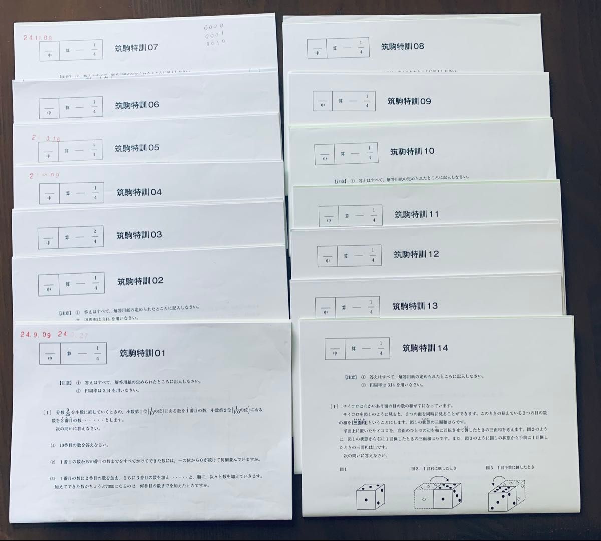 サピックス 小6 算数 筑駒特訓全14回セット 解答用紙付き 解答 サピックス 小6 算数 筑駒特訓全14回セット 解答用紙付き 解答