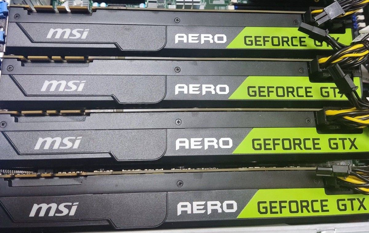 gtx1080ti 11GB 4枚セット 動作確認済み MSI aero 外排気モデル gtx1080ti 11GB 4枚セット 動作確認済み MSI aero 外排気モデル