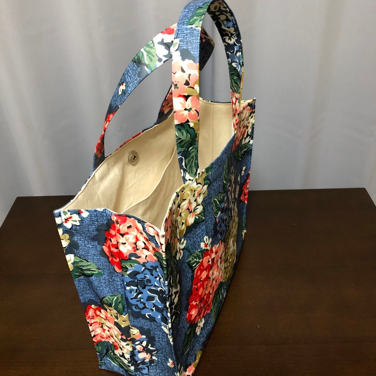 ハンドメイド 艶なしラミネート横長トートバッグ(キャス ハンドメイド 艶なしラミネート横長トートバッグ(キャス