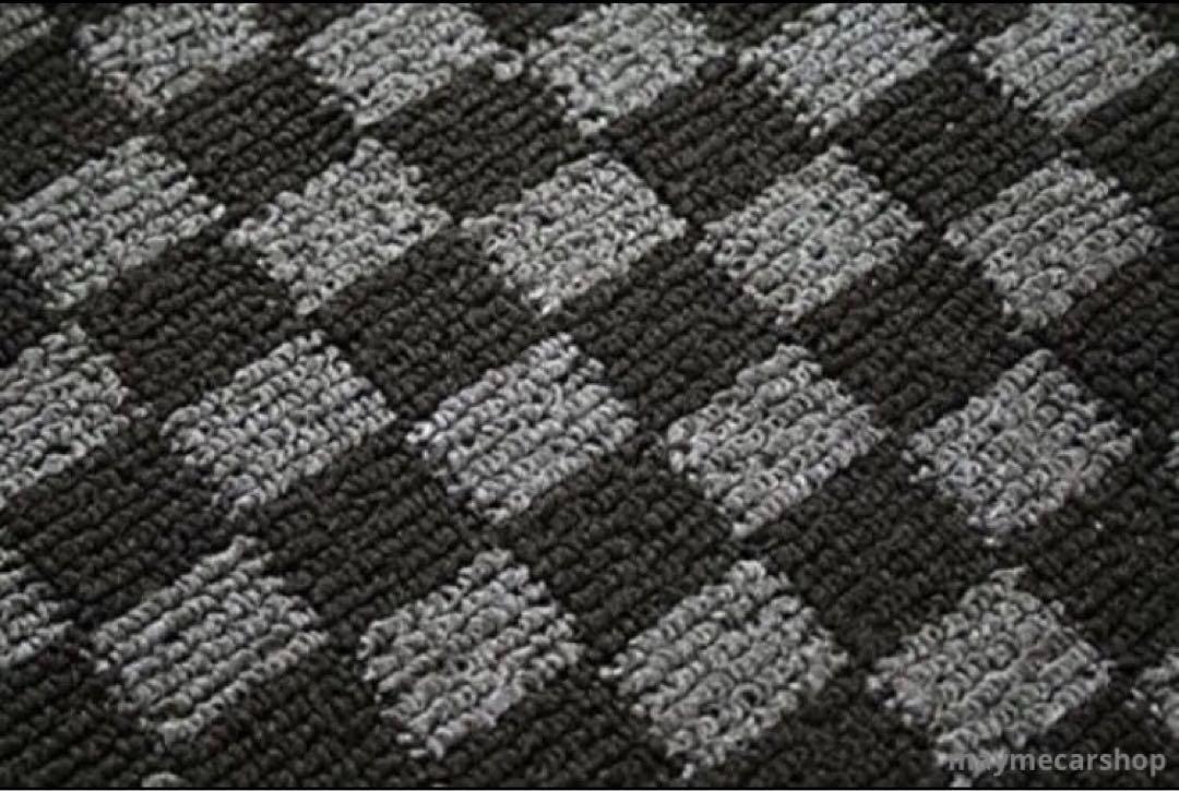 車種専用設計 フロアマット エブリィワゴン DA17W H27年2月～ 内装マット トランク 1枚 グレーxチェック【北海道・沖縄・離島発送不可】_画像2