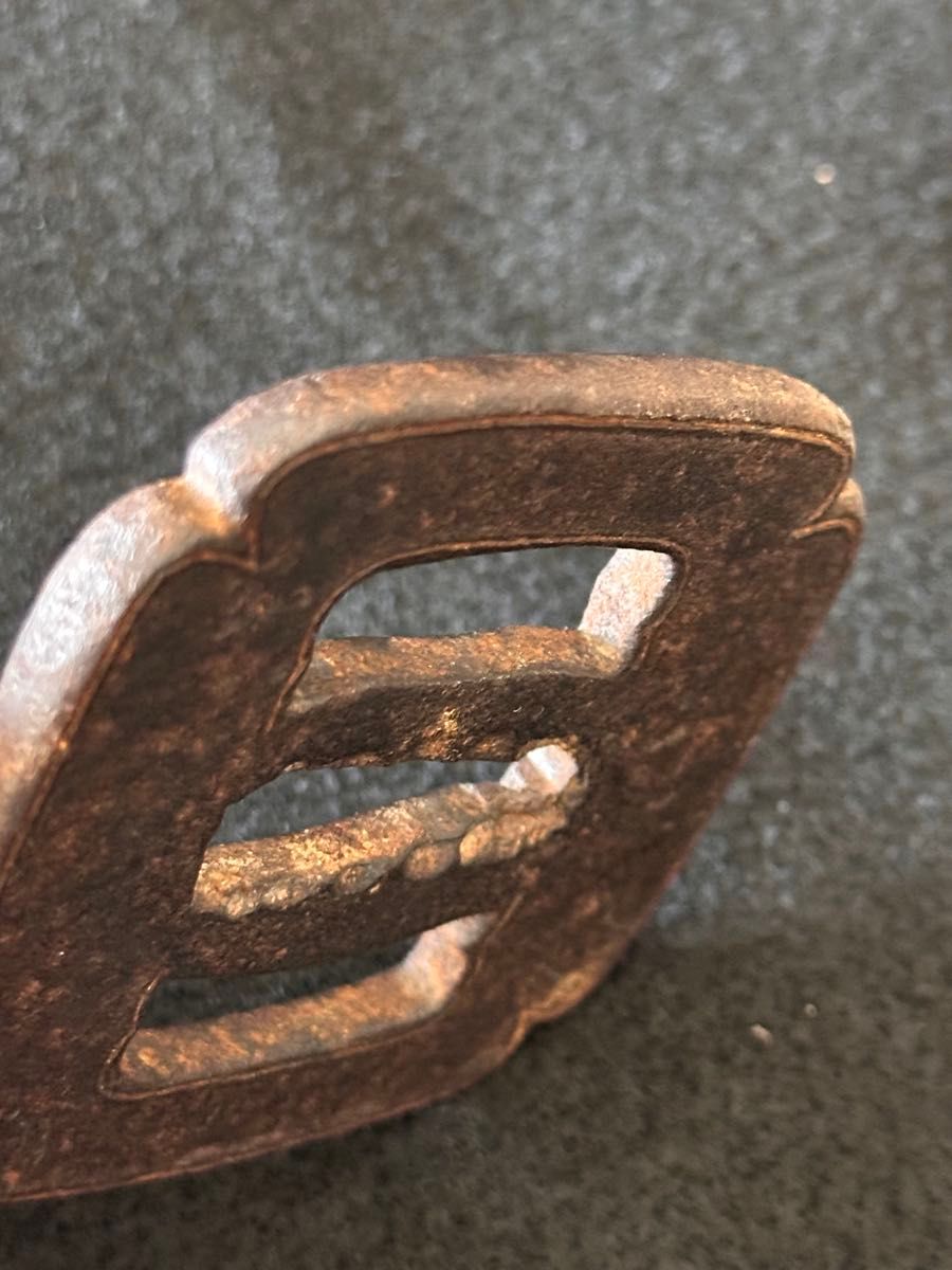 古美術 鉄地刀鍔 古刀剣装具 時代物 25CA 鉄地 鍔 古鍔 アンティーク