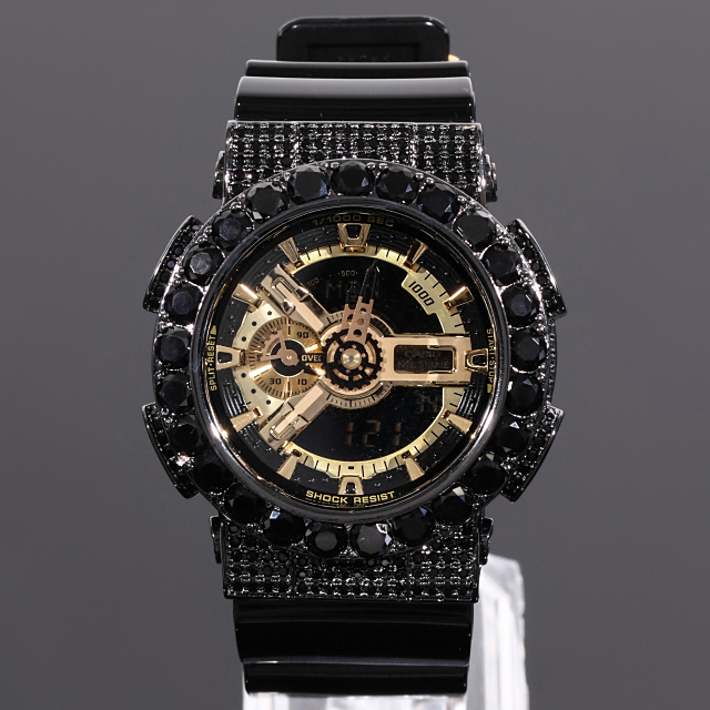 G-SHOCK カスタム ブラックゴールド文字盤 GA110 コンビ カスタム大粒