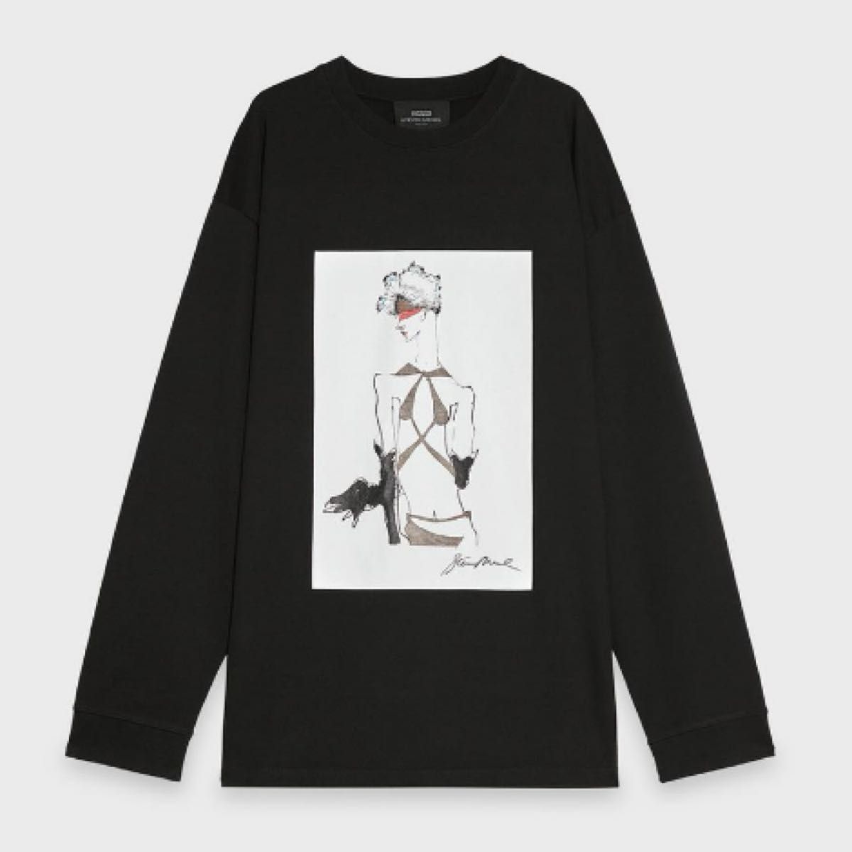 ZARA STEVEN MEISEL プリント Tシャツオーバーサイズ(M) ロングT ZARA STEVEN MEISEL プリント Tシャツオーバーサイズ(M) ロングT