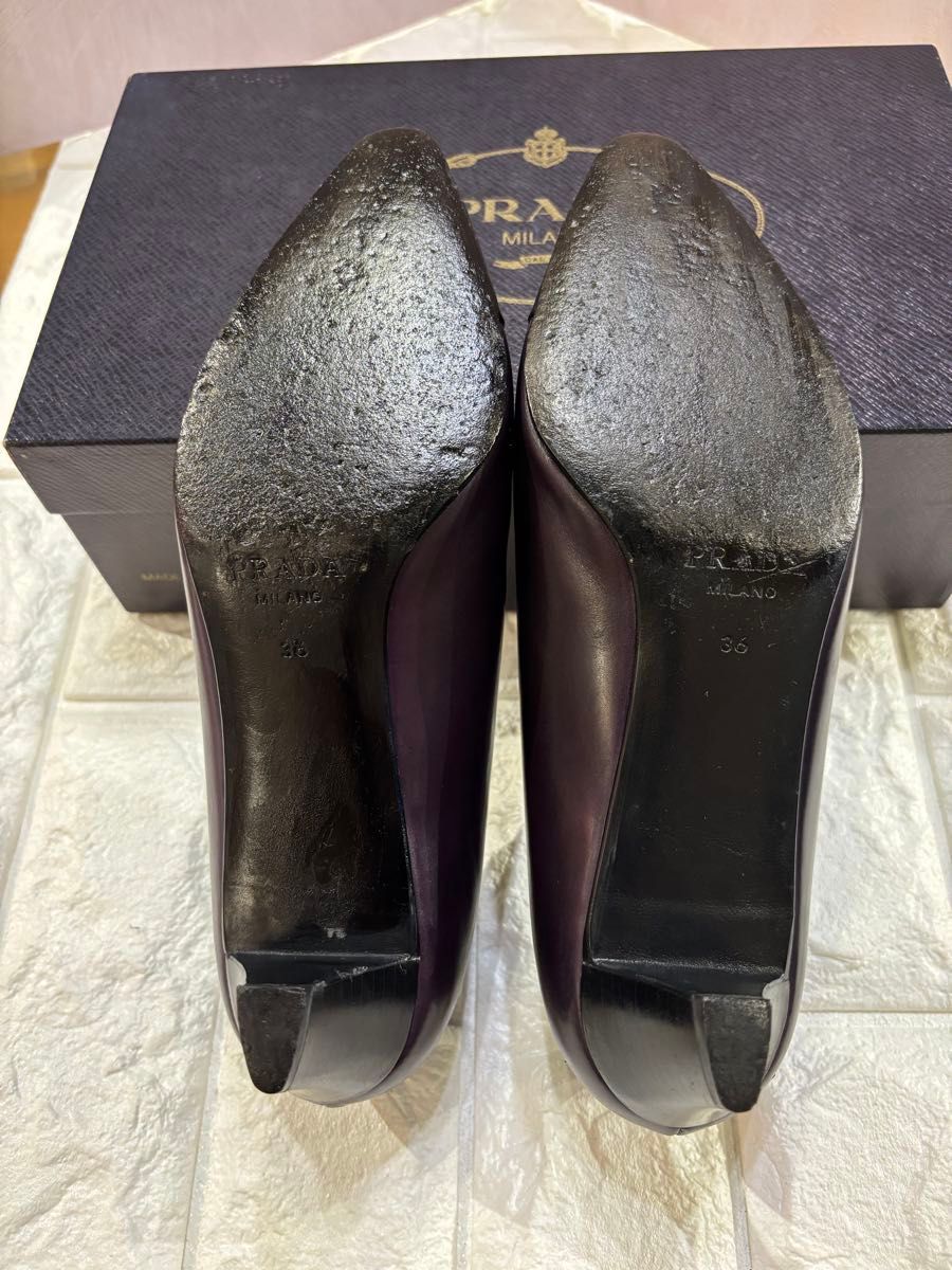 PRADA ポインテッドトゥ#ナッパレザーハイヒール#ブラック PRADA ポインテッドトゥ#ナッパレザーハイヒール#ブラック