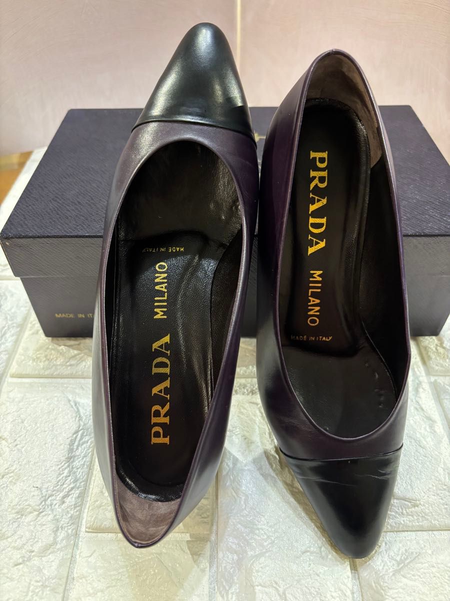 PRADA ポインテッドトゥ#ナッパレザーハイヒール#ブラック PRADA ポインテッドトゥ#ナッパレザーハイヒール#ブラック
