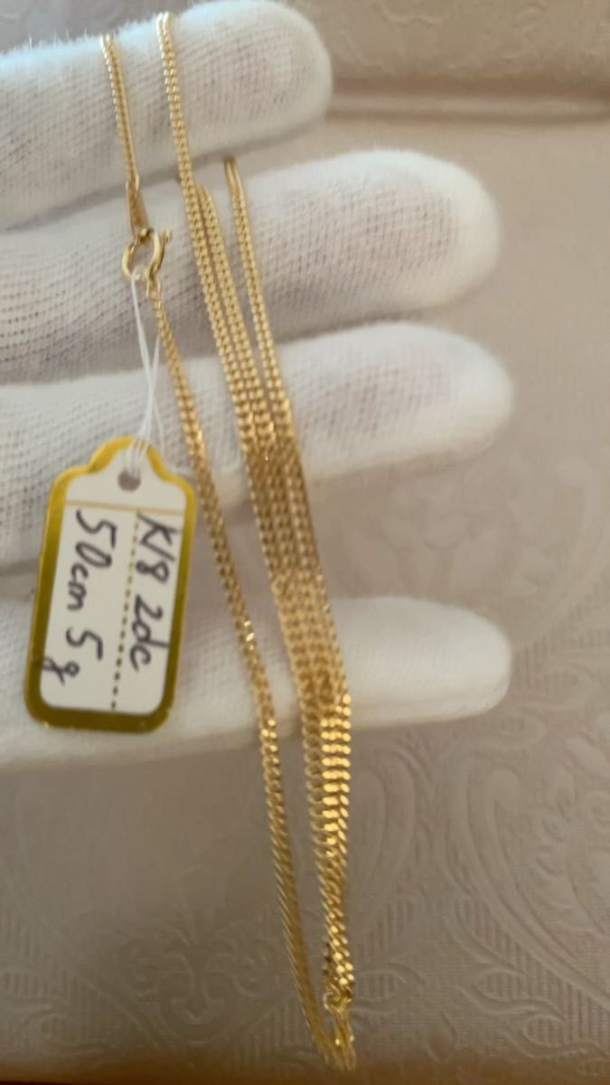 K18YG 喜平チェーンネックレス50cm