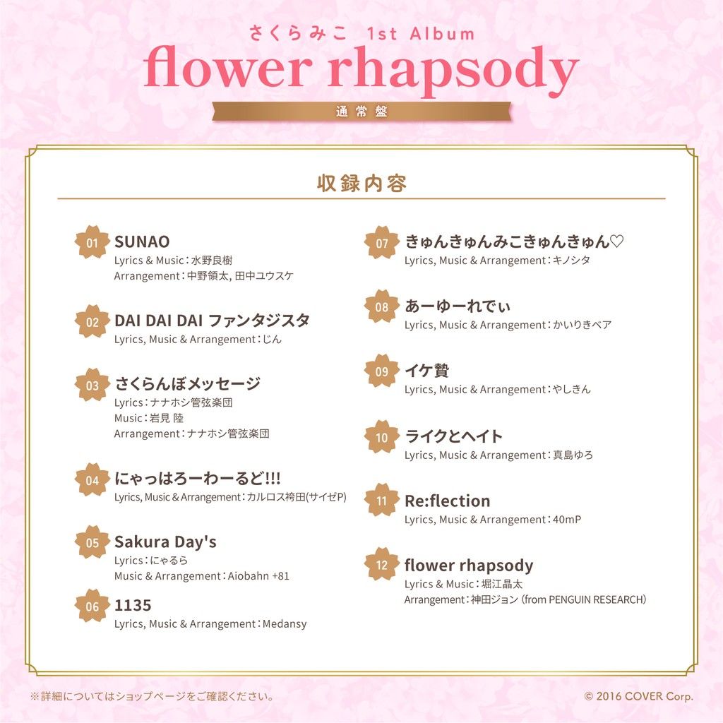 hololive ホロライブ 0期生 さくらみこ flower rhapsody hololive ホロライブ 0期生 さくらみこ flower rhapsody