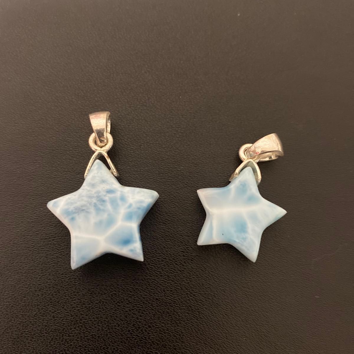 ラリマー ペンダントトップ 星型 ペア 2個セット シルバー925 ラリマー ペンダントトップ 星型 ペア 2個セット シルバー925