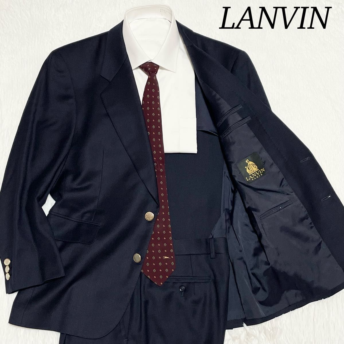極美品 ランバン LANVIN セットアップ スーツ ジャケット 極美品 ランバン LANVIN セットアップ スーツ ジャケット