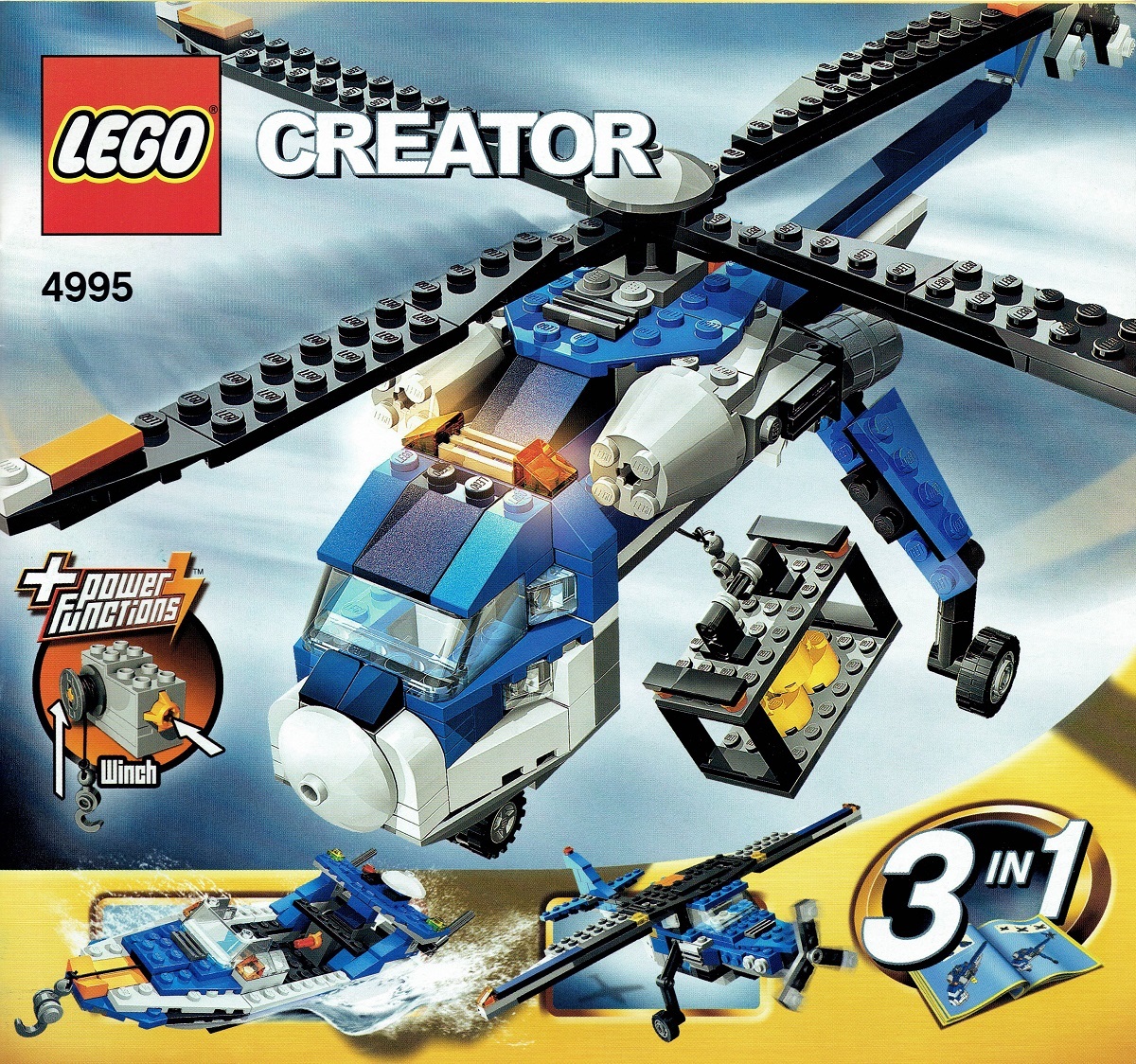 LEGO CREATOR 4995 CARGO COPTER 3IN1 レゴ クリエイター カーゴヘリ_画像3