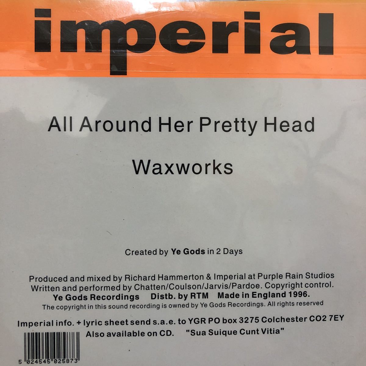 IMPERIAL / ALL AROUND HER PRETTY HEAD 7inch EP 999枚限定 限定盤_画像2