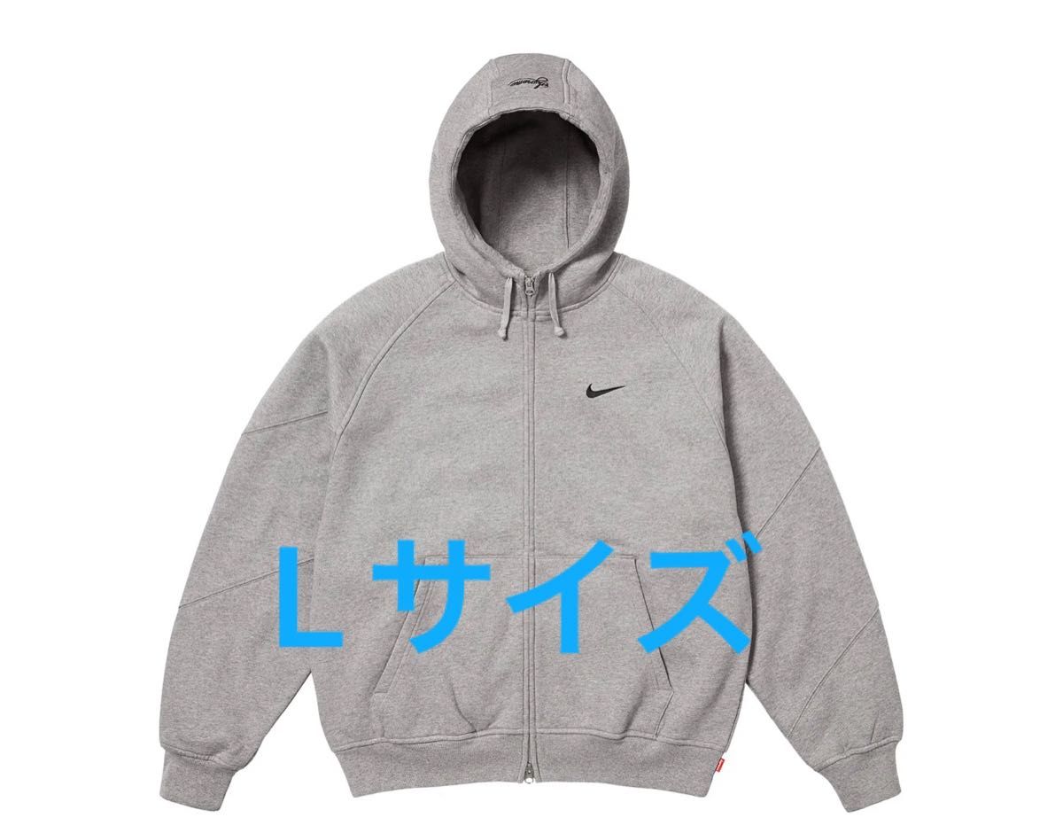 Supreme x Nike Zip Up Hooded Sweatshirt Heather GreyLサイズ Supreme x Nike Zip Up Hooded Sweatshirt Heather GreyLサイズ