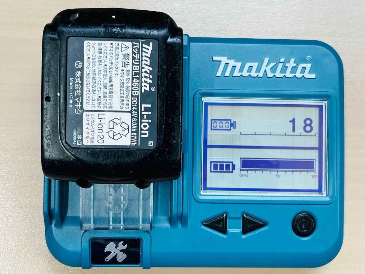 マキタ リチウムイオンバッテリー BL1460B 14 4v 充電回数18回 マキタ リチウムイオンバッテリー BL1460B 14 4v 充電回数18回