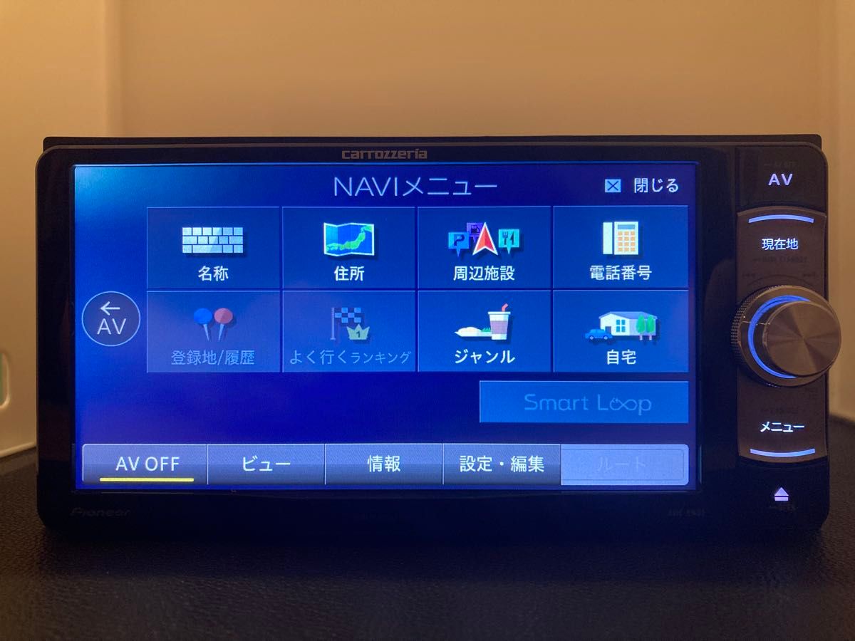 最新地図楽ナビAVIC-RW03中古200mm7V型ワイドワンセグTV 最新地図楽ナビAVIC-RW03中古200mm7V型ワイドワンセグTV