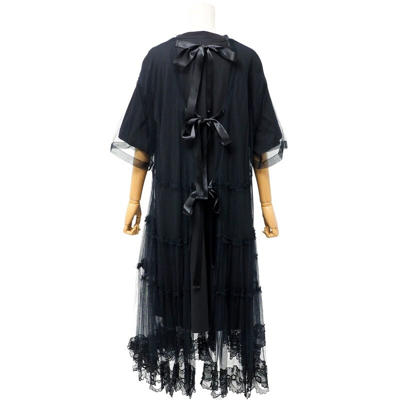 MH4468#シモーンロシャ*Simone Rocha*半袖ティアードロング MH4468#シモーンロシャ*Simone Rocha*半袖ティアードロング