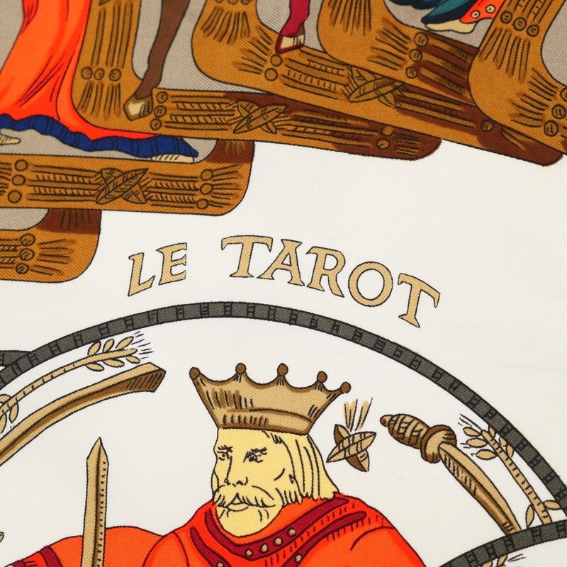TI8019*HERMES エルメス カレ90《LE TAROT タロットカード》大判 TI8019*HERMES エルメス カレ90《LE TAROT タロットカード》大判