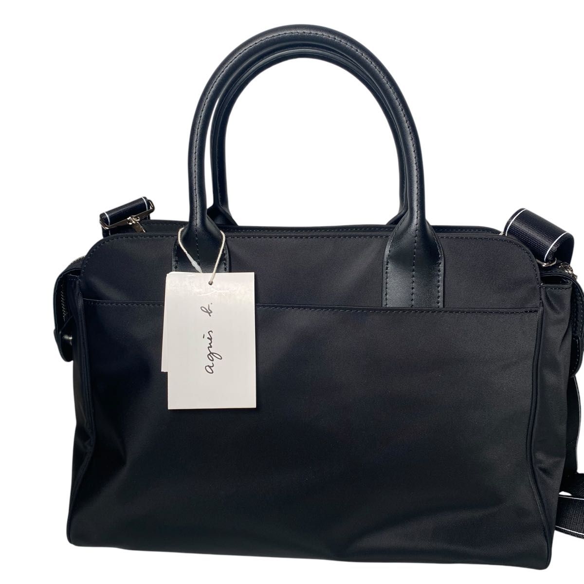 新品未使用 agnes b アニエスベー ナイロン レザー 2way 新品未使用 agnes b アニエスベー ナイロン レザー 2way
