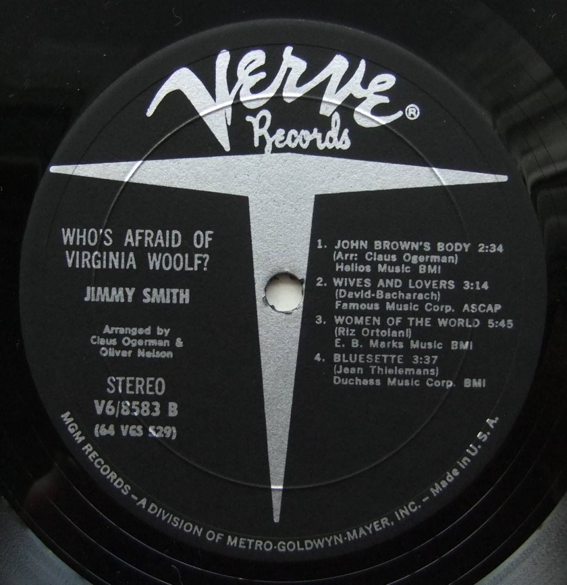 ◆ JIMMY SMITH / Who ' s Afraid Of Virginia Woolf ? ◆ Verve V6-8583 (MGM) ◆ T_画像6