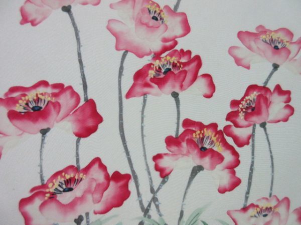 ...[ anemone ~ flower one .]. regular ..(ryo cow .u Thai ticket ). heart hand .... glass surface frame 42×35 4tsu cut size 