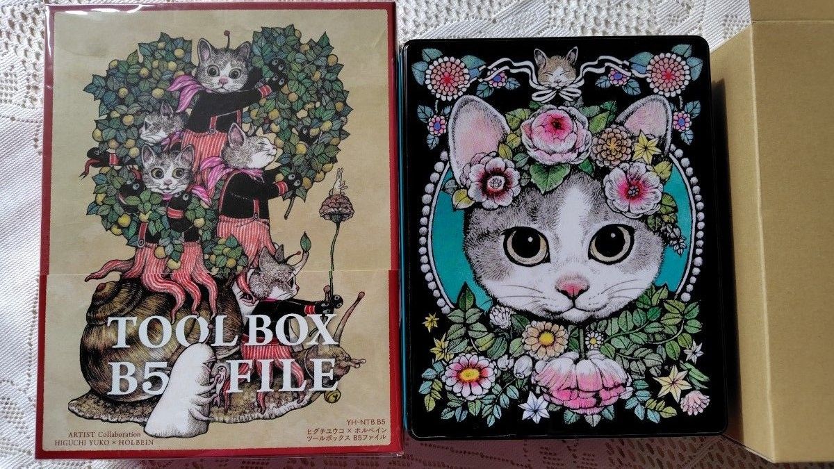 ヒグチユウコ ホルベイン ツールボックス 角缶 セット ネコねこ ヒグチユウコ ホルベイン ツールボックス 角缶 セット ネコねこ