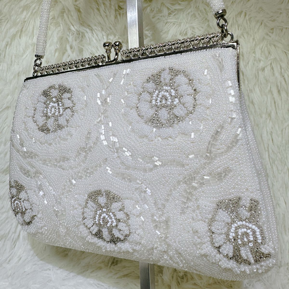 美品 ビーズバッグ パーティーバッグ フォーマルバッグ 結婚式 美品 ビーズバッグ パーティーバッグ フォーマルバッグ 結婚式
