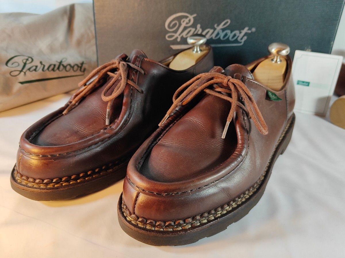 美品】Paraboot MICHAEL 正規品 パラブーツ ミカエル 高級革靴 美品】Paraboot MICHAEL 正規品 パラブーツ ミカエル 高級革靴