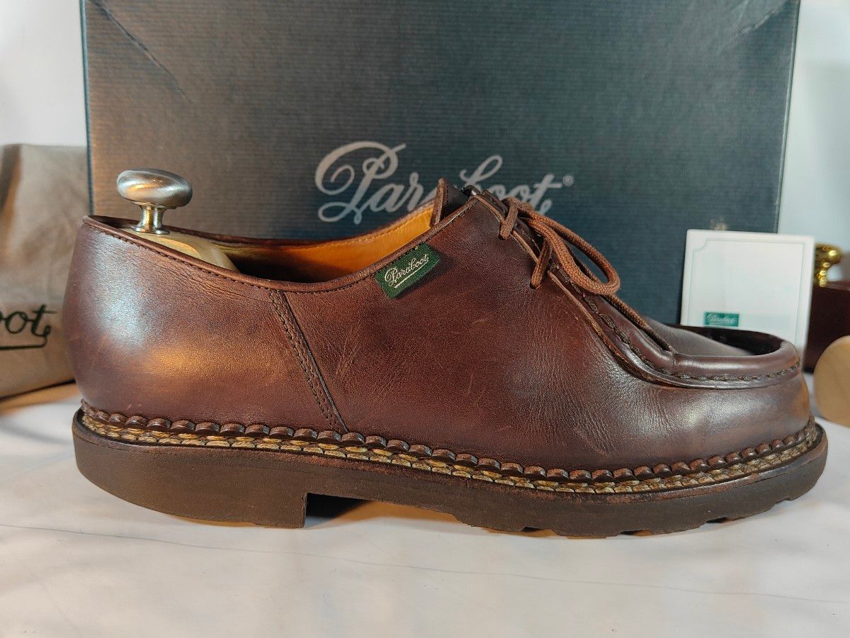 美品】Paraboot MICHAEL 正規品 パラブーツ ミカエル 高級革靴 美品】Paraboot MICHAEL 正規品 パラブーツ ミカエル 高級革靴