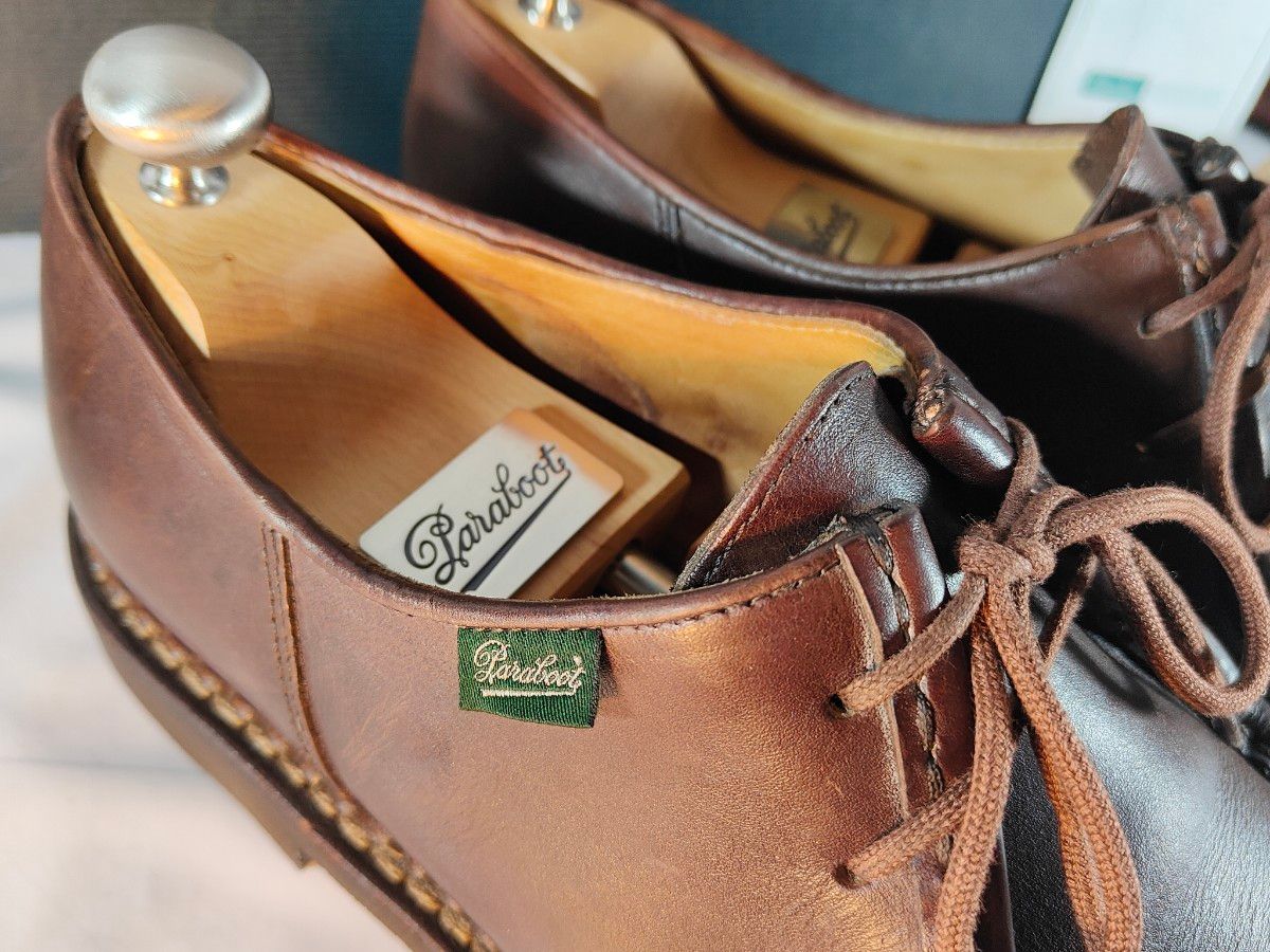 美品】Paraboot MICHAEL 正規品 パラブーツ ミカエル 高級革靴 美品】Paraboot MICHAEL 正規品 パラブーツ ミカエル 高級革靴