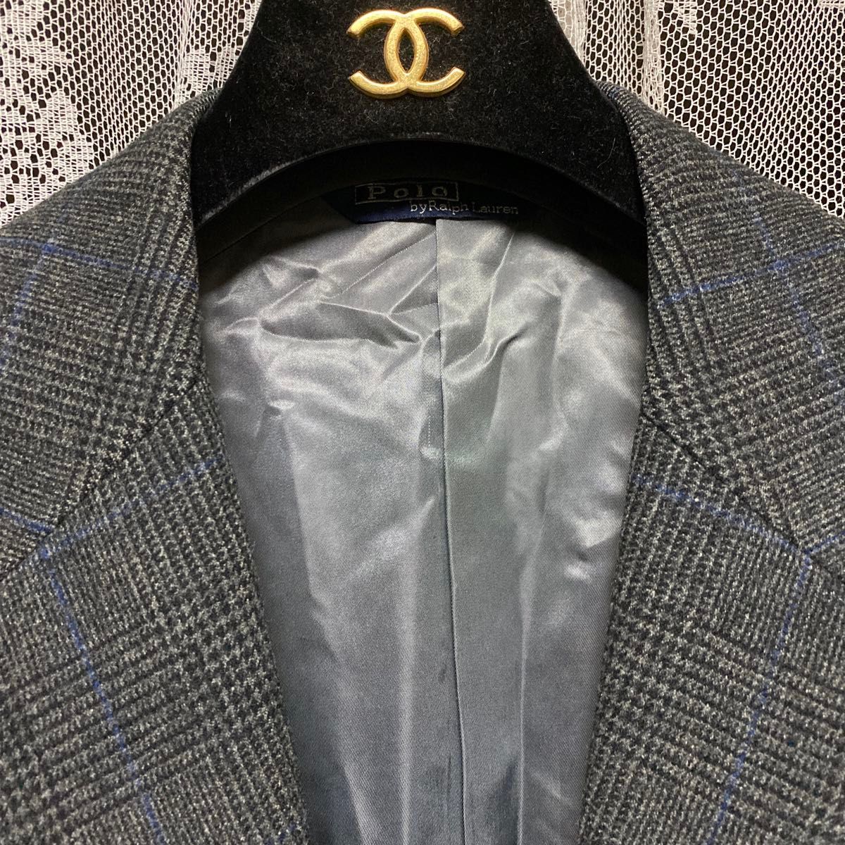 Polo by Ralph Lauren グレーチェック柄 テーラードジャケット Polo by Ralph Lauren グレーチェック柄 テーラードジャケット
