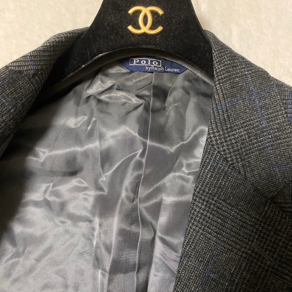 Polo by Ralph Lauren グレーチェック柄 テーラードジャケット Polo by Ralph Lauren グレーチェック柄 テーラードジャケット