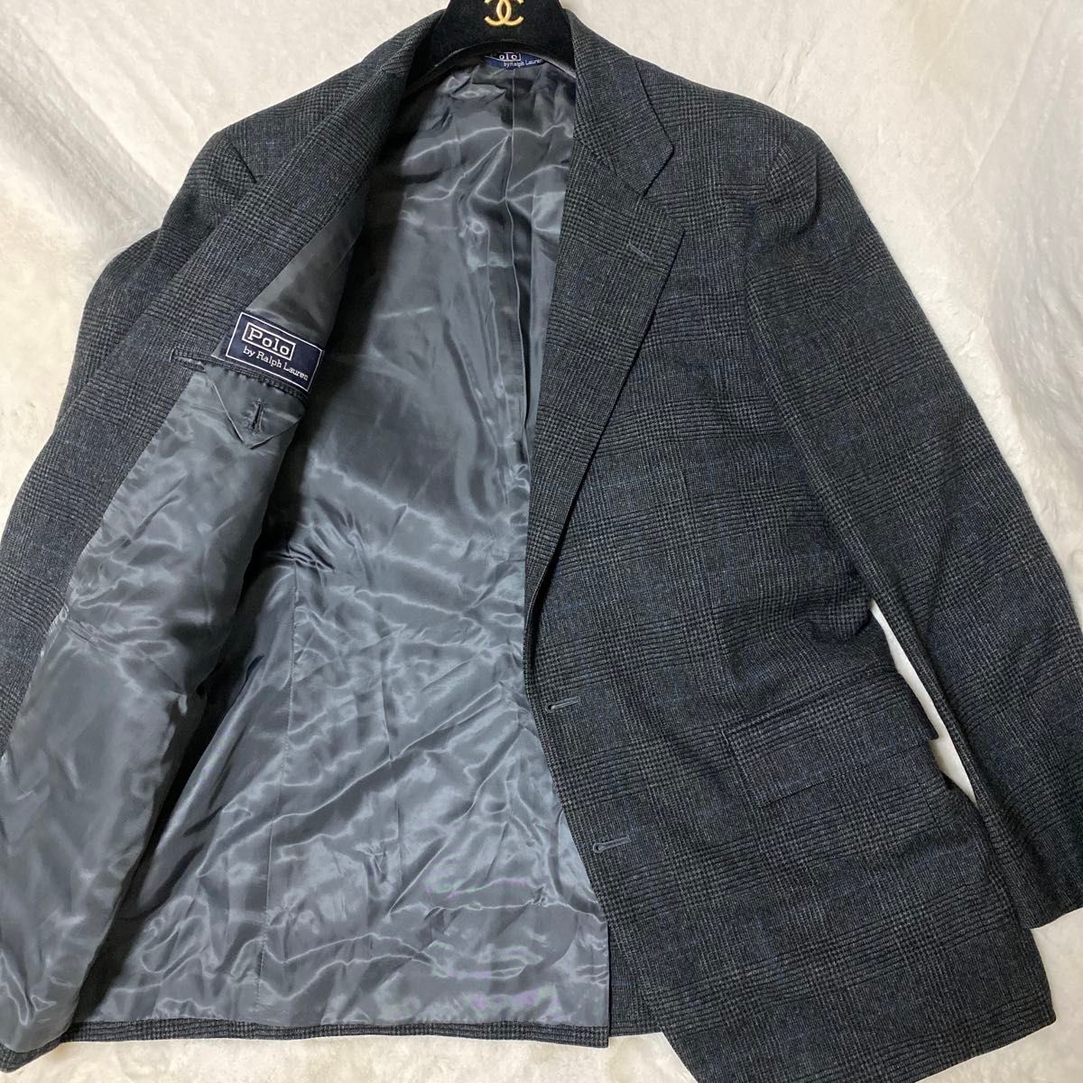 Polo by Ralph Lauren グレーチェック柄 テーラードジャケット Polo by Ralph Lauren グレーチェック柄 テーラードジャケット