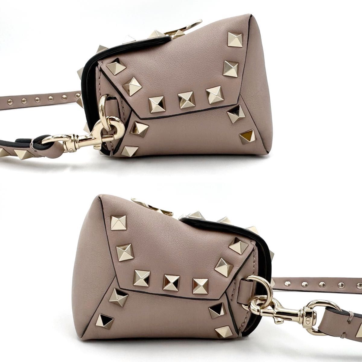 VALENTINO ロックスタッズ ショルダーバッグ レザー ピンク VALENTINO ロックスタッズ ショルダーバッグ レザー ピンク