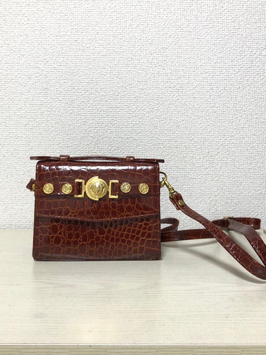 VERSACE ヴェルサーチ クロコダイル ショルダーバッグ トート VERSACE ヴェルサーチ クロコダイル ショルダーバッグ トート