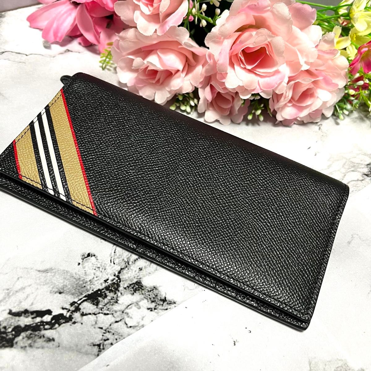 極美品】バーバリー 長財布 チェック柄 キャベンディッシュ 極美品】バーバリー 長財布 チェック柄 キャベンディッシュ