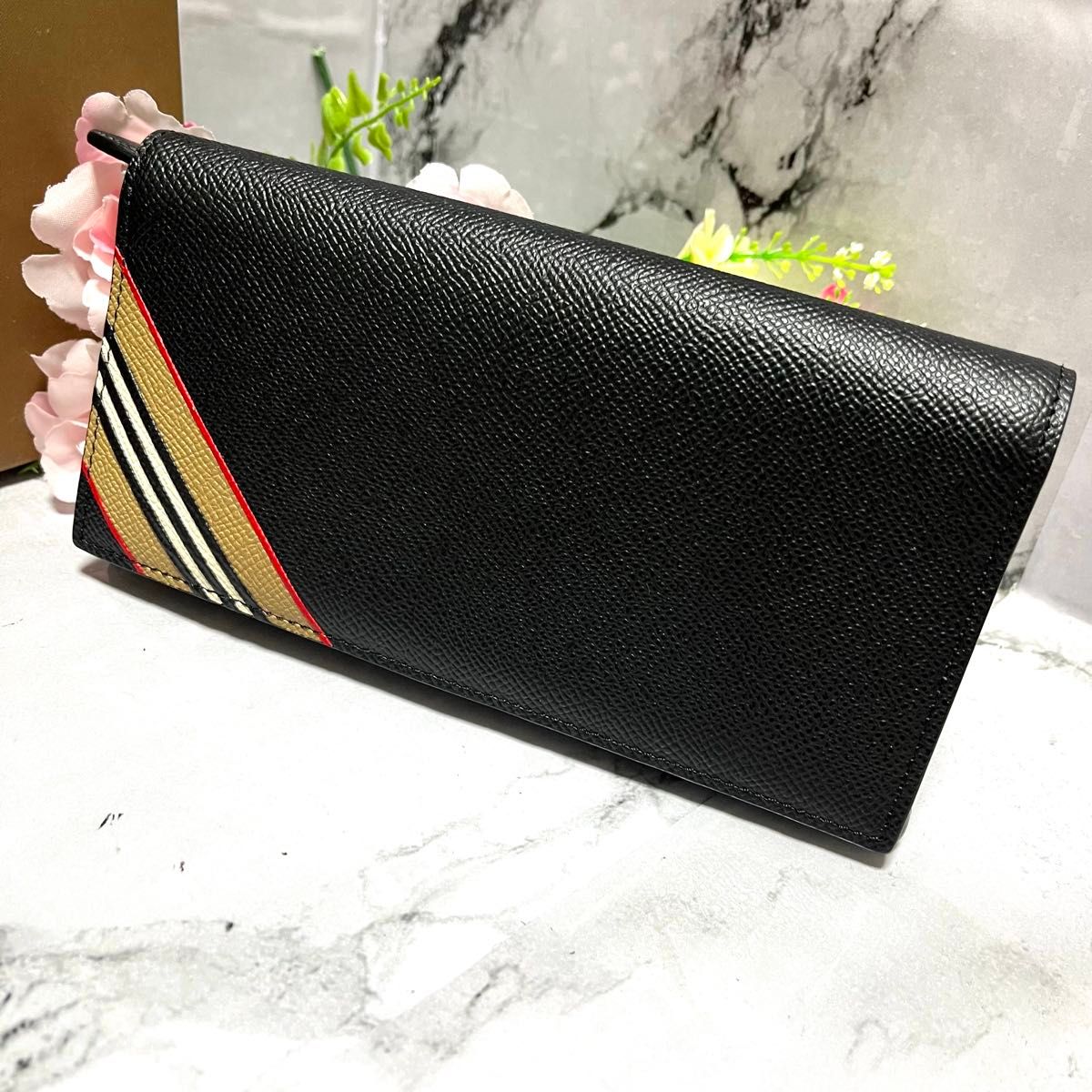 極美品】バーバリー 長財布 チェック柄 キャベンディッシュ 極美品】バーバリー 長財布 チェック柄 キャベンディッシュ