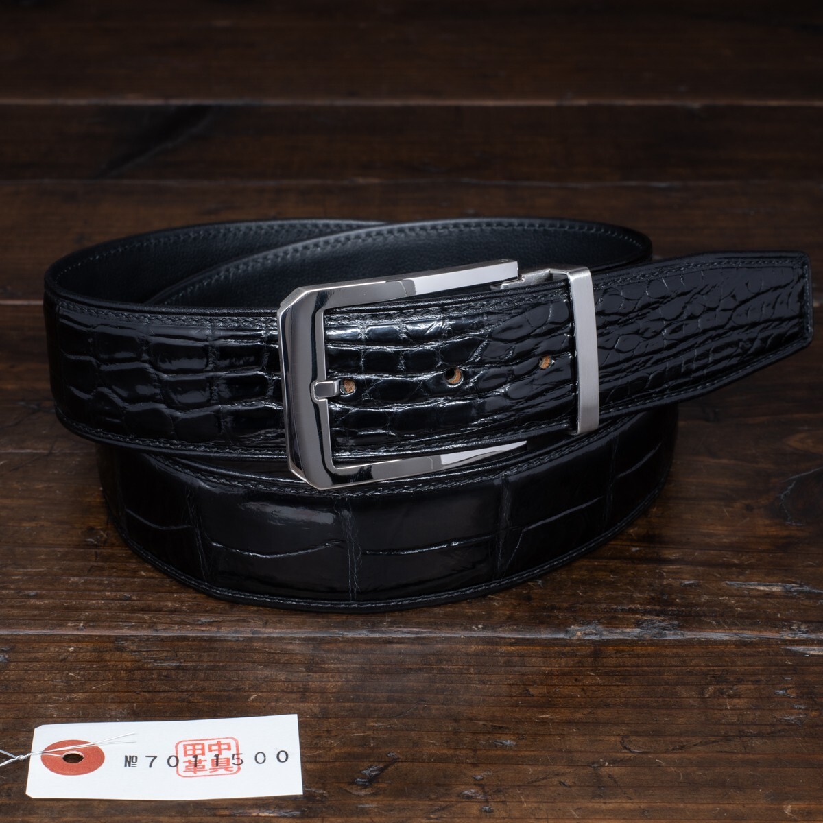 クロコダイル【実物撮影】ステンレスバックル 新品 送料無料 クロコダイル【実物撮影】ステンレスバックル 新品 送料無料