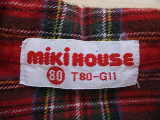 Ω Miki House Ω*80.* симпатичный рубашка с длинным рукавом красный 0419