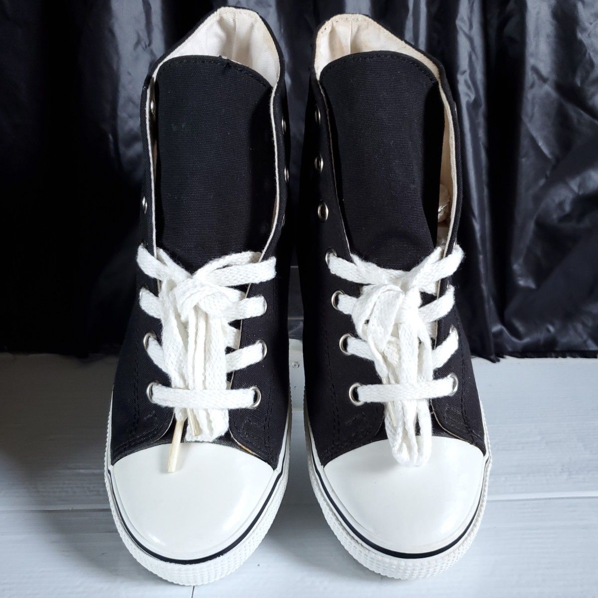 美品 90s CHANEL ココマーク ハイカット キャンバス スニーカー 美品 90s CHANEL ココマーク ハイカット キャンバス スニーカー