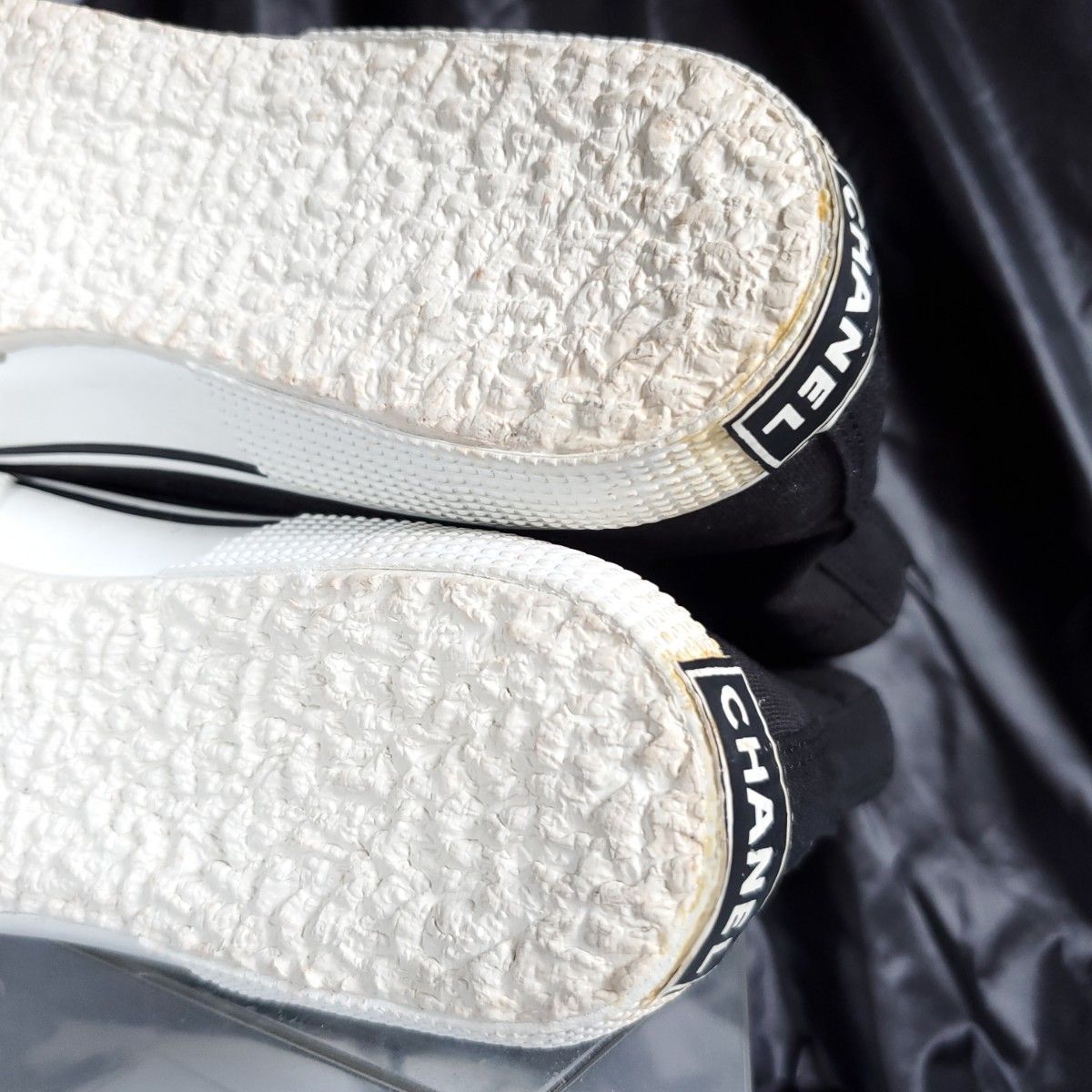 美品 90s CHANEL ココマーク ハイカット キャンバス スニーカー 美品 90s CHANEL ココマーク ハイカット キャンバス スニーカー