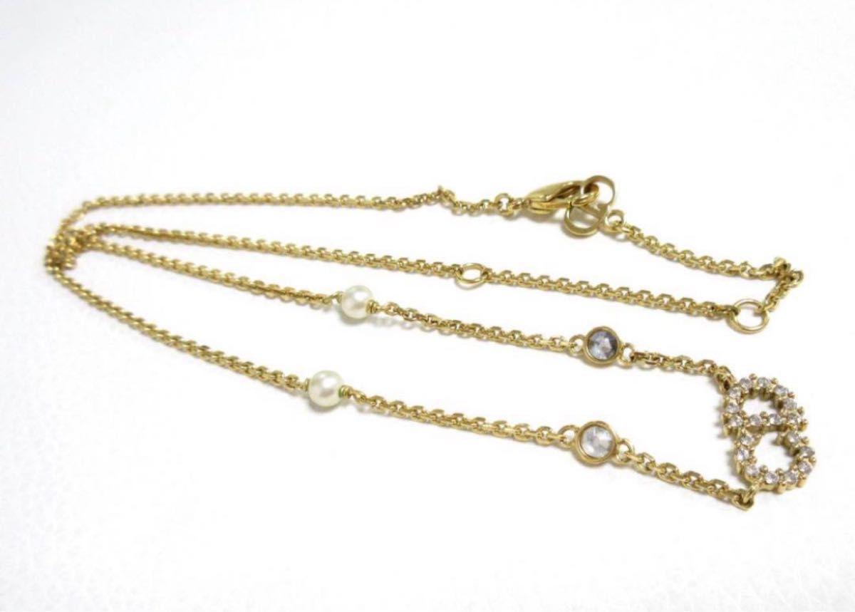 美品DIOR Clair D Lune ストーン パール ネックレス ディオール 美品DIOR Clair D Lune ストーン パール ネックレス ディオール