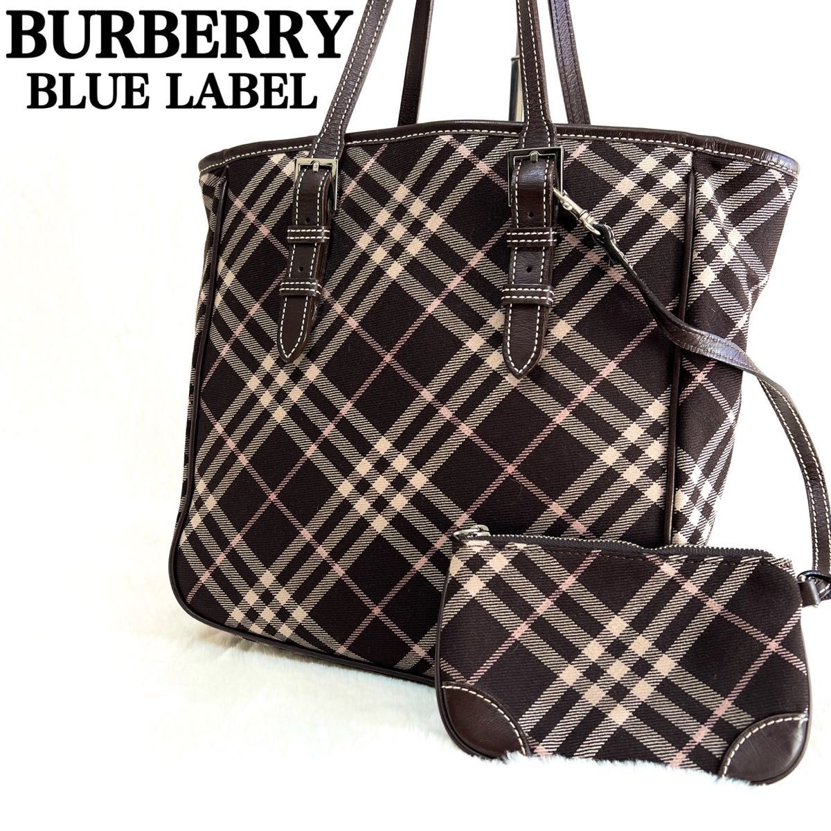 BURBERRY バーバリー トートバッグ キャンバス レザー ノバ BURBERRY バーバリー トートバッグ キャンバス レザー ノバ