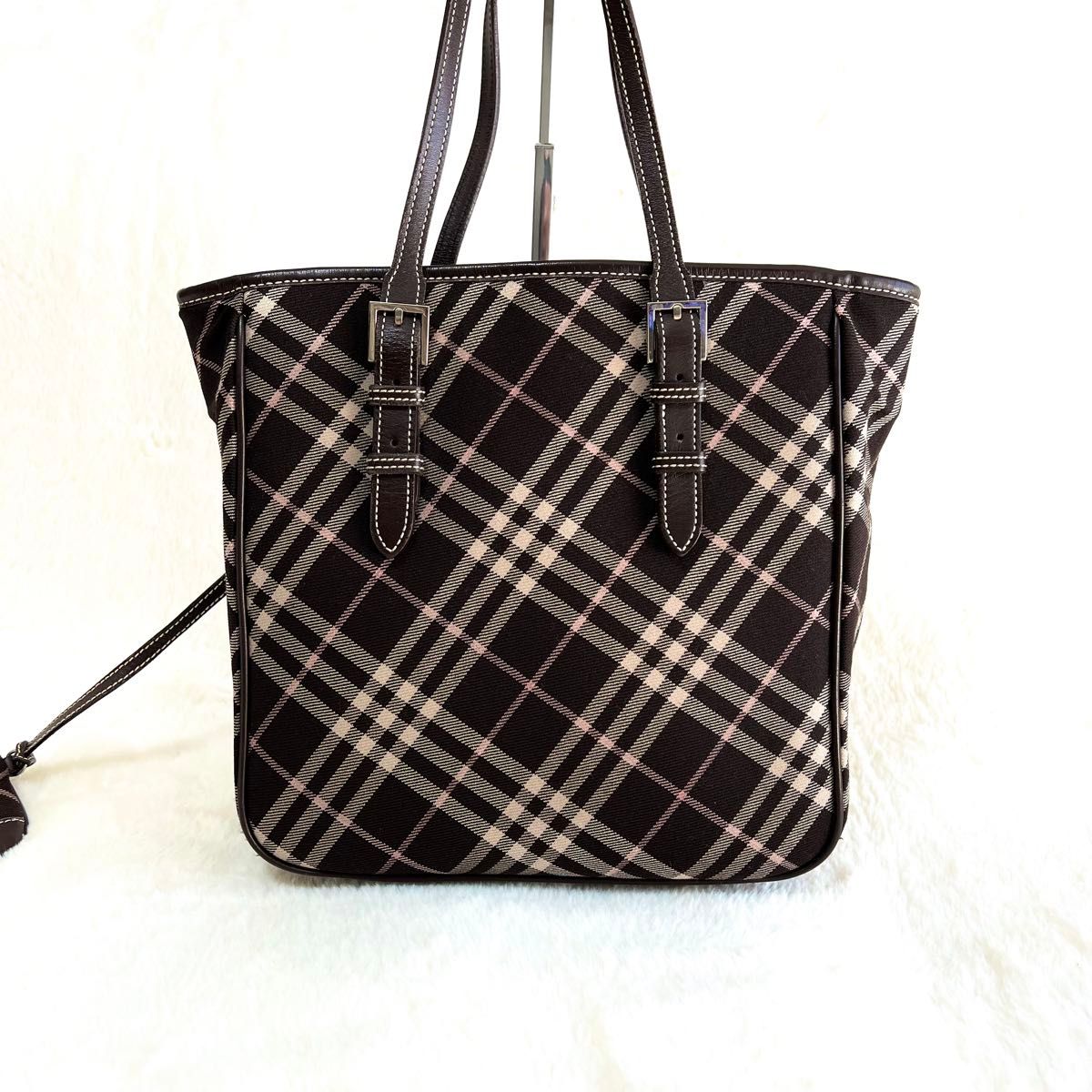 BURBERRY バーバリー トートバッグ キャンバス レザー ノバ BURBERRY バーバリー トートバッグ キャンバス レザー ノバ