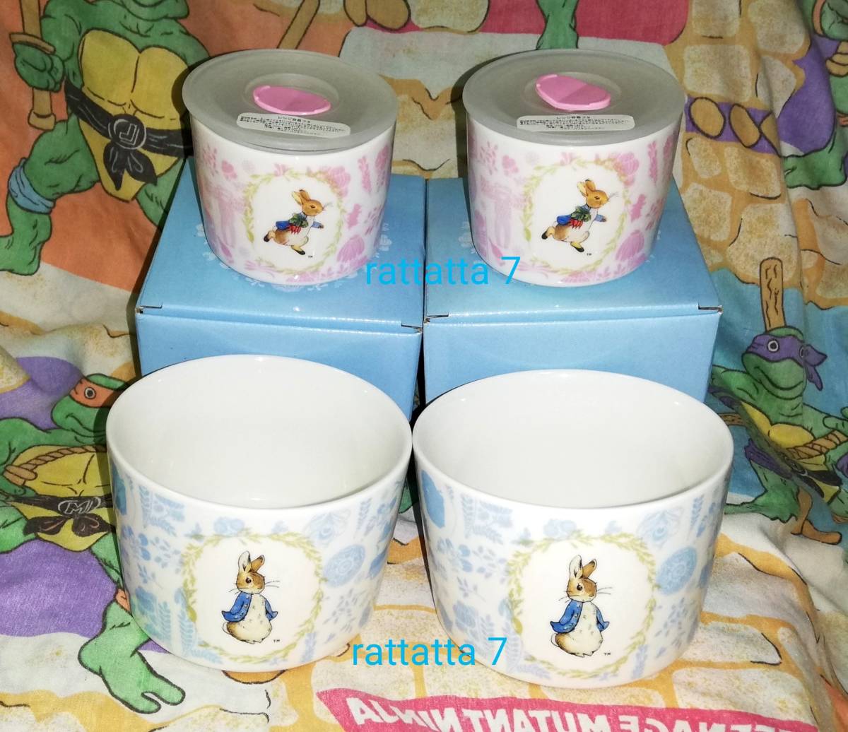 ☆YAMAKA☆PETER RABBIT☆ヤマカ☆ピーターラビット☆レンジキャニスター2個セット☆キャニスター☆陶器☆電子レンジOK_画像1