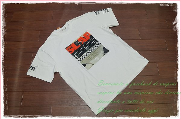 ●○O'NEORIGHT ロゴ フォト プリント 半袖 Tシャツ/ホワイト/カラー/ストリート オーバーサイズ ビッグシルエット ルーズシルエット ○●の画像1