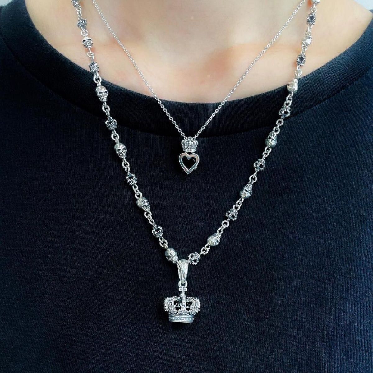 定価8 3万 Justin Davis スカル・クラウンネックレス「SKULL 定価8 3万 Justin Davis スカル・クラウンネックレス「SKULL