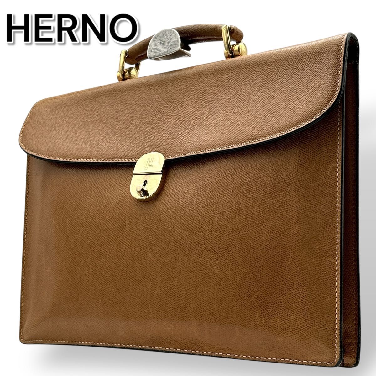 HERNO ヘルノ ブリーフケース 本革 イタリア製 ビジネスバッグ HERNO ヘルノ ブリーフケース 本革 イタリア製 ビジネスバッグ