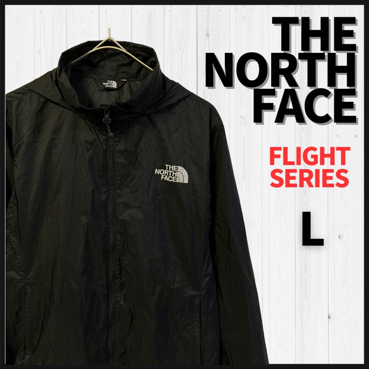 THE NORTH FACE ナイロンジャケット L フライトシリーズ 黒 THE NORTH FACE ナイロンジャケット L フライトシリーズ 黒
