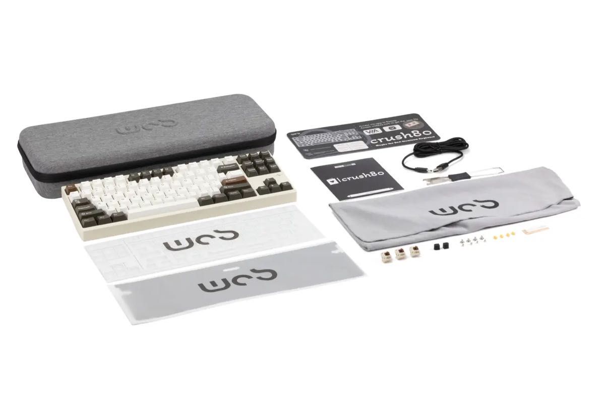 新品未開封】 WOBKEY Crush80 Proキーボード ムーンホワイト 新品未開封】 WOBKEY Crush80 Proキーボード ムーンホワイト