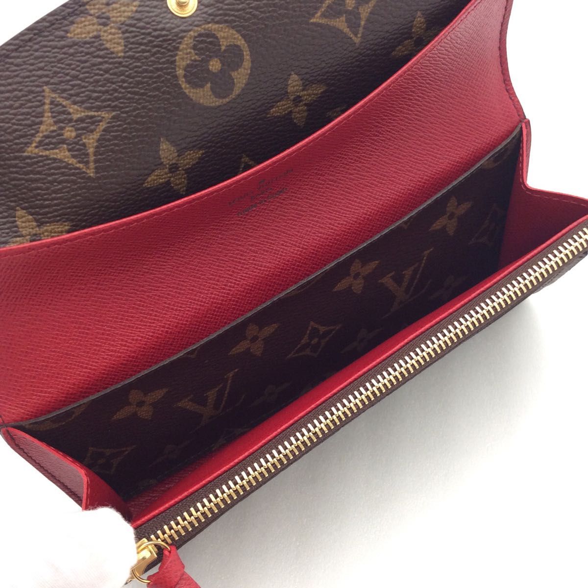 未使用に近い ルイヴィトン モノグラム 長財布 エミリー 本物 未使用に近い ルイヴィトン モノグラム 長財布 エミリー 本物