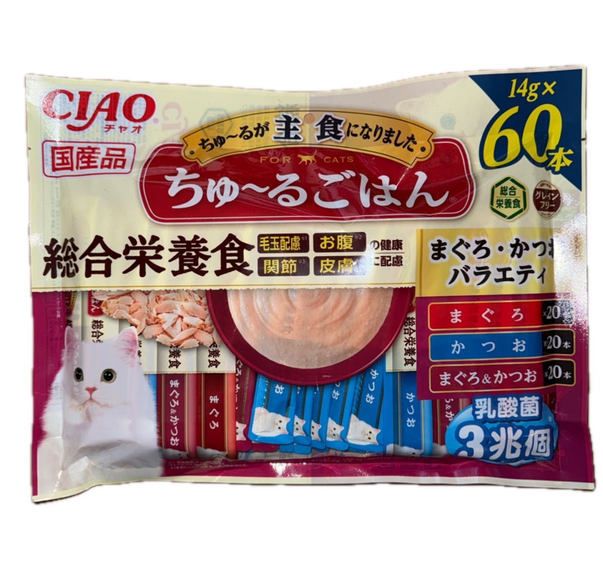未開封 60本 CIAO ちゅ〜るごはん まぐろ・かつおバラエティ 未開封 60本 CIAO ちゅ〜るごはん まぐろ・かつおバラエティ